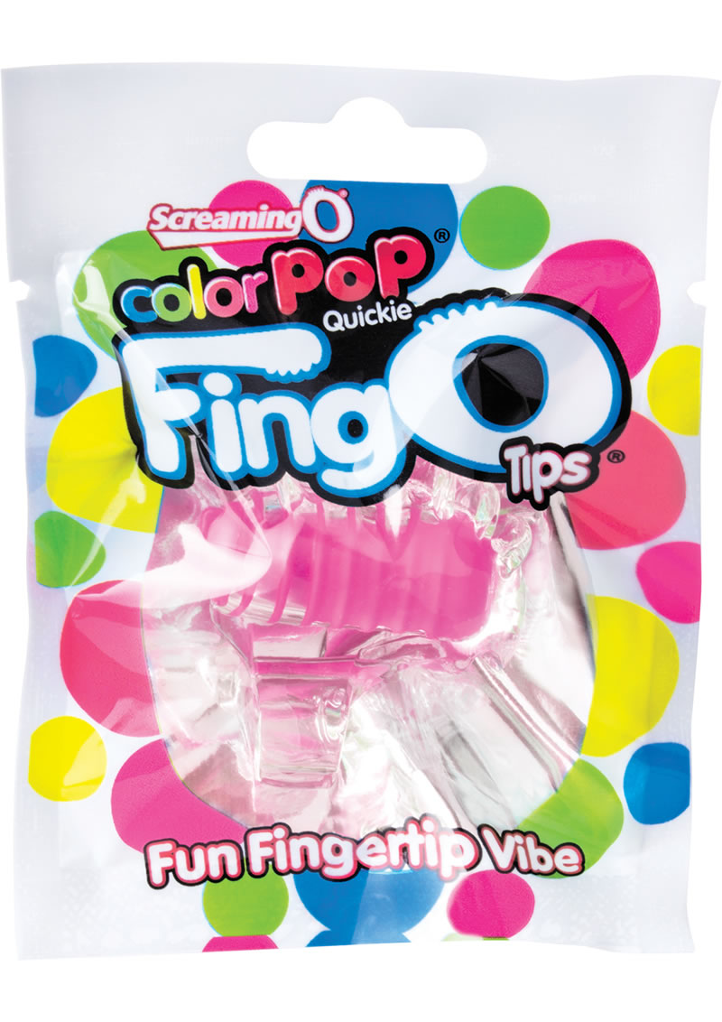 Vibradores para dedos Color Pop Quickie Fing O Tips, color rosa, 12 unidades por caja