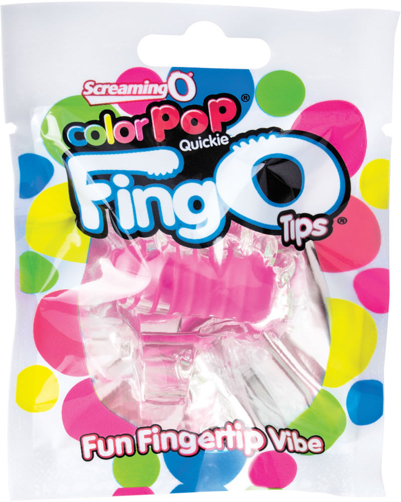 Vibradores para dedos Color Pop Quickie Fing O Tips, color rosa, 12 unidades por caja