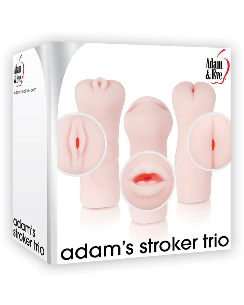Adam and Eve - Stroker Trio Stroker Masturbator Set - Flesh