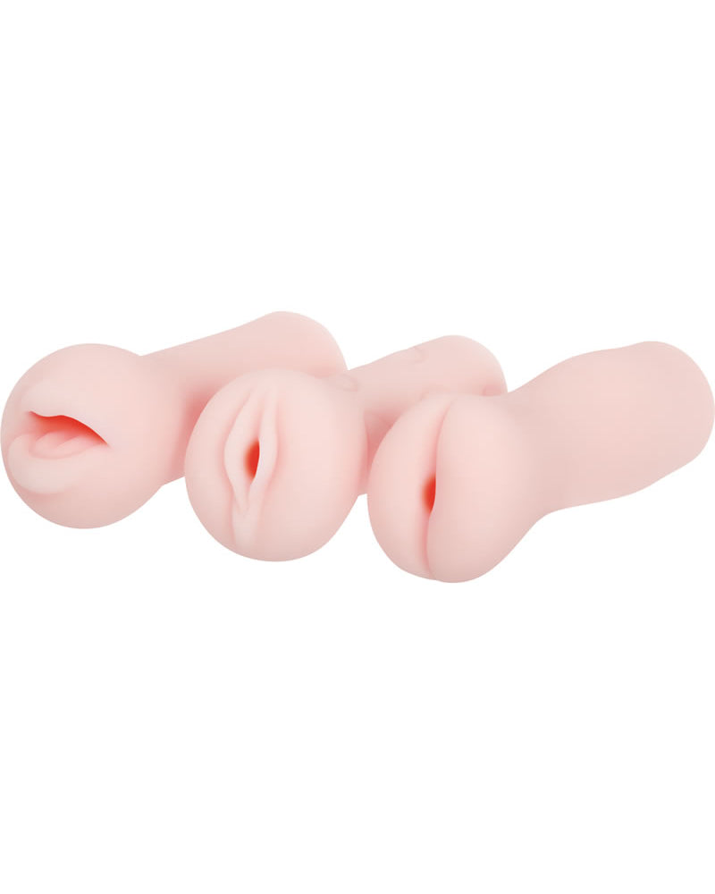 Adam and Eve - Stroker Trio Stroker Masturbator Set - Flesh