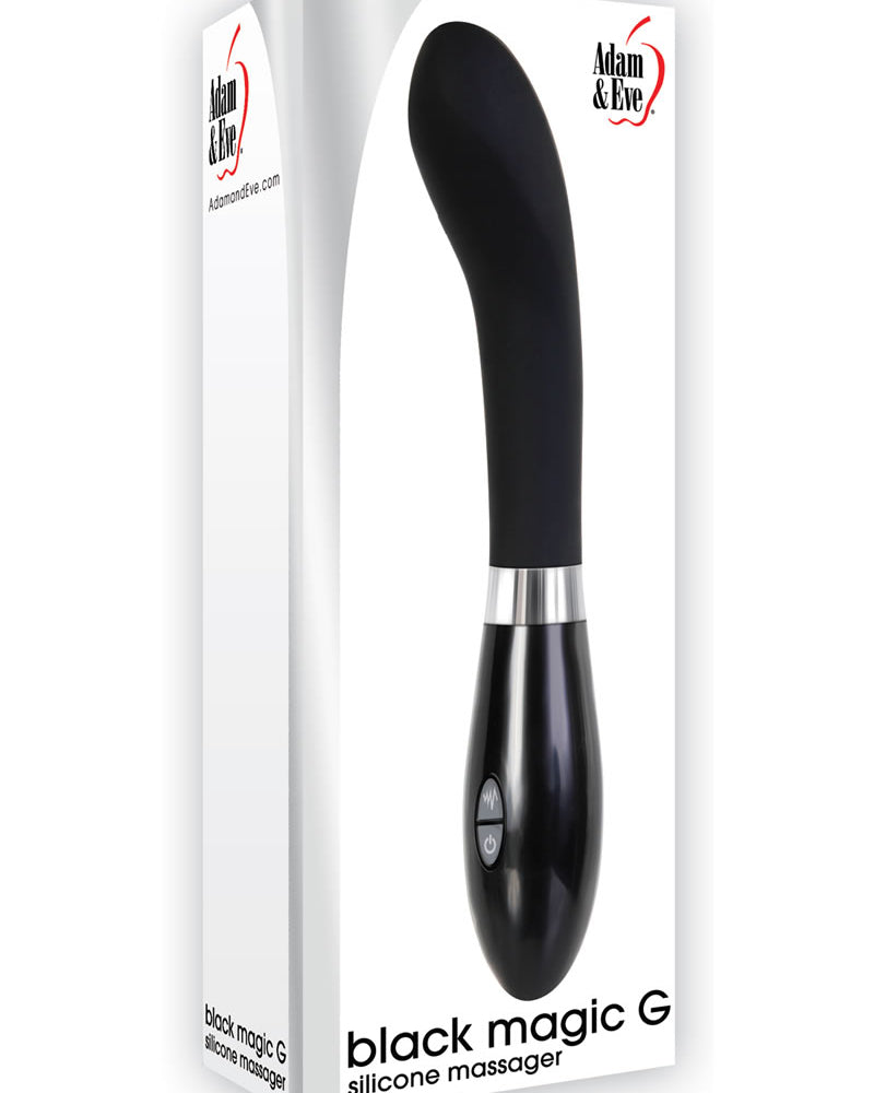 Adán y Eva - Vibrador masajeador de silicona Magic G resistente al agua - Negro