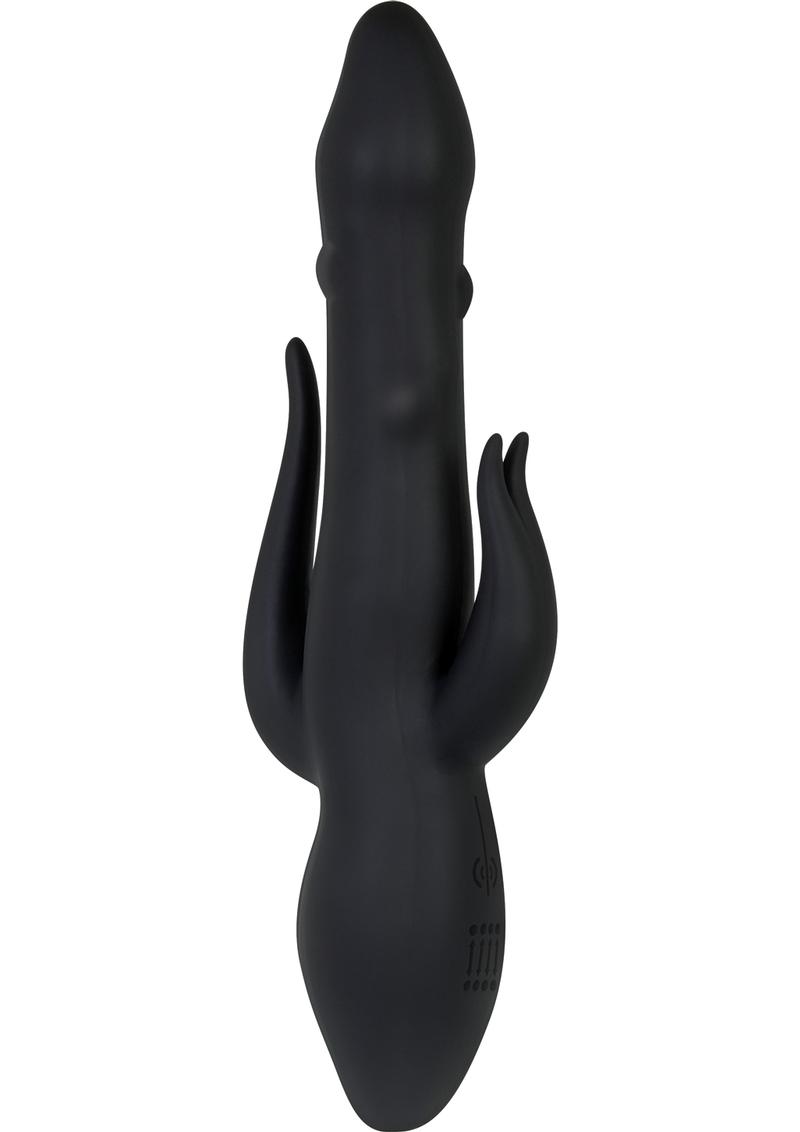 Adán y Eva - Bad Bunny de Eva - Vibrador de conejo triple estimulante resistente al agua - Negro