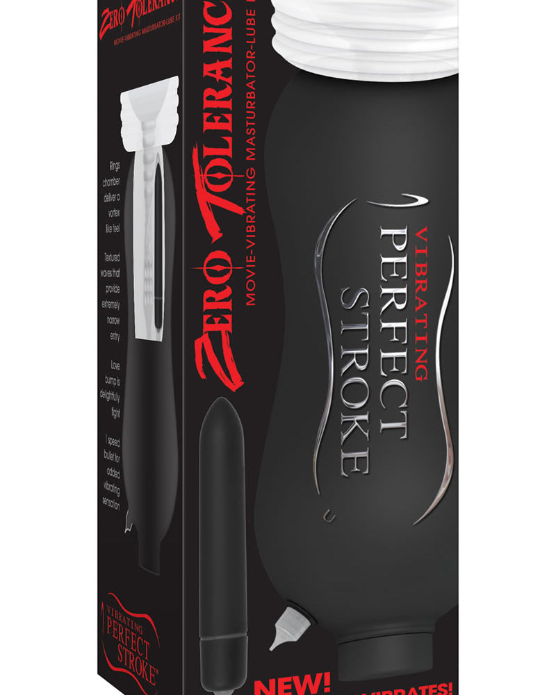 Zero Tolerance Vibrating Perfect Stroke Masturbator Black