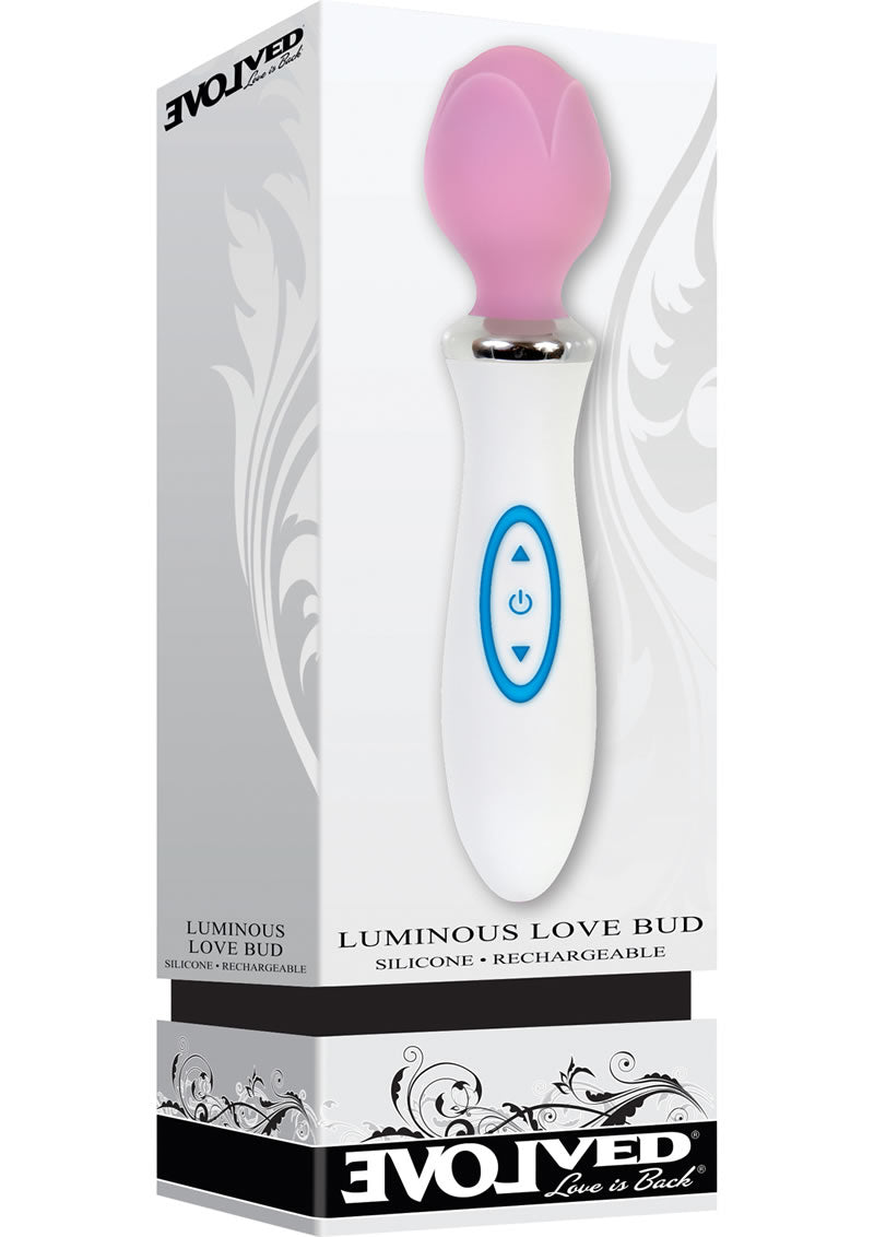 Luminous Love Bud Silicone Light Up Rechargeable Wand 8.4 Inch