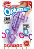 Opium Vibrating Pleasure Ring Cockring Waterproof Purple 6 Each Per Box