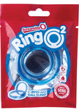 Ring O 2 Cockring With Ball Sling Waterproof Blue 12 Each Per Box