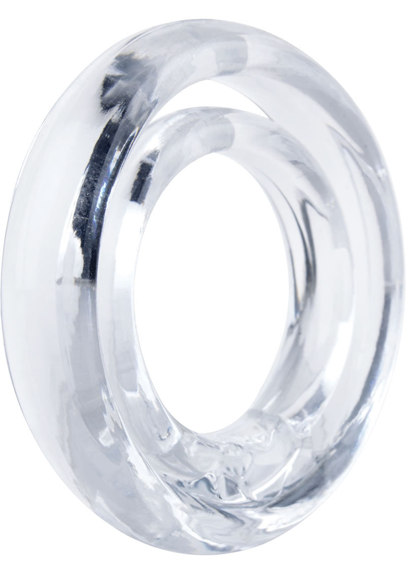 Ring O 2 Cockring With Ball Sling Waterproof Clear 12 Each Per Box