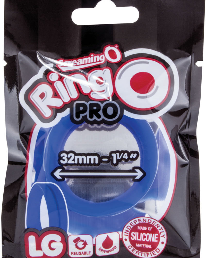 Ring O Pro Large Silicone Cockrings Waterproof Blue 12 Each Per Box