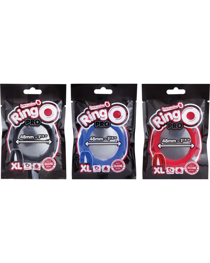 Ring O Pro Xtra Large Silicone Cockrings Waterproof Assorted Colors 12 Each Per Pop Box