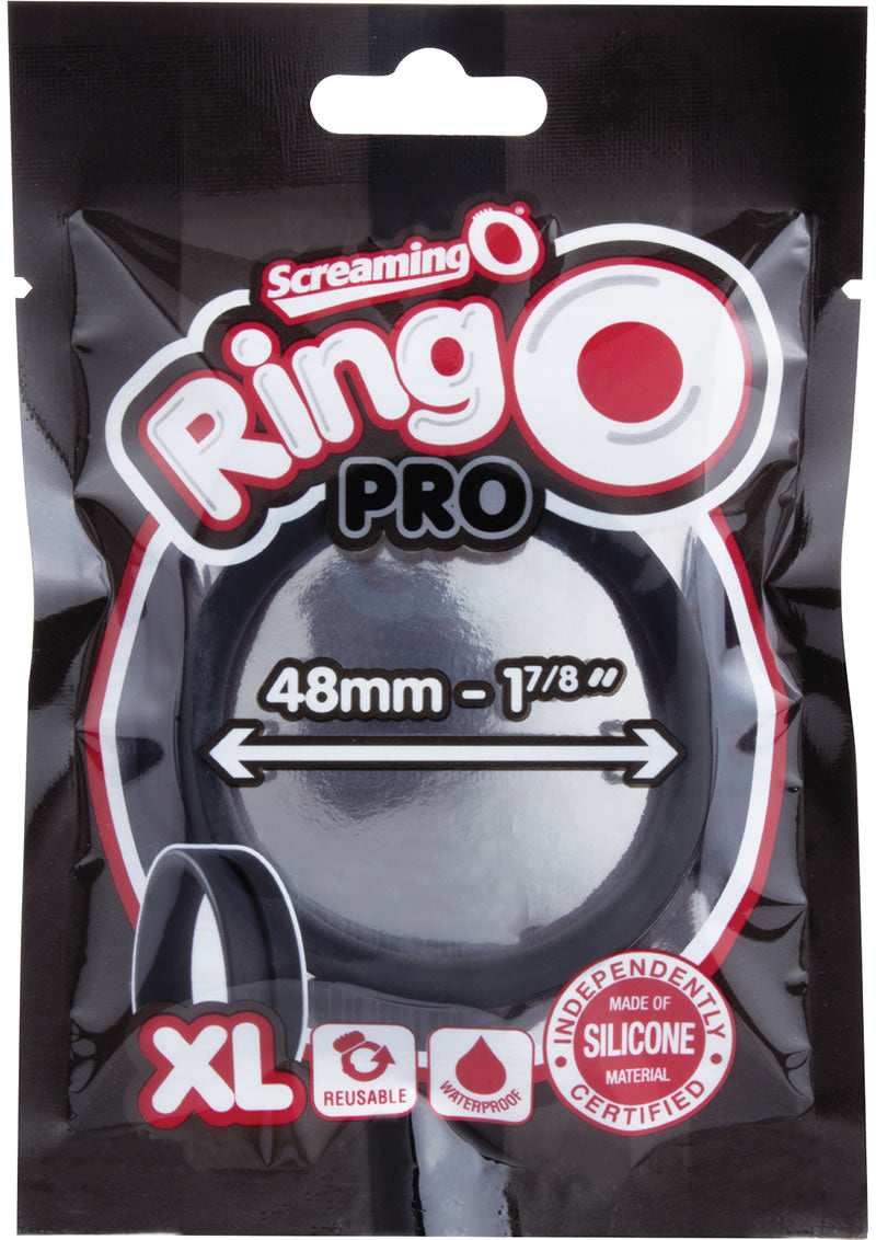 Ring O Pro Xtra Large Silicone Cockrings Waterproof Black 12 Each Per Box