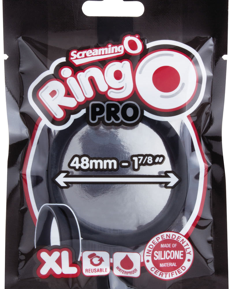Ring O Pro Xtra Large Silicone Cockrings Waterproof Black 12 Each Per Box