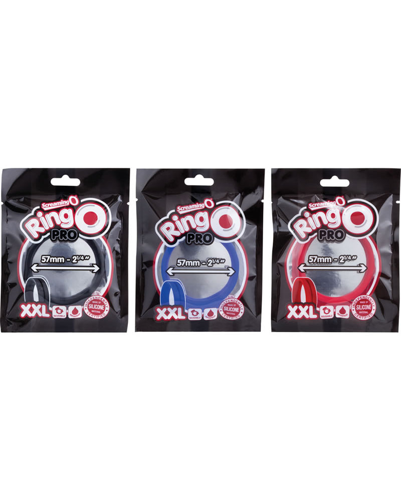 Ring O Pro Double Xtra Large Silicone Cockrings Waterproof Assorted Colors 12 Each Per Pop Box