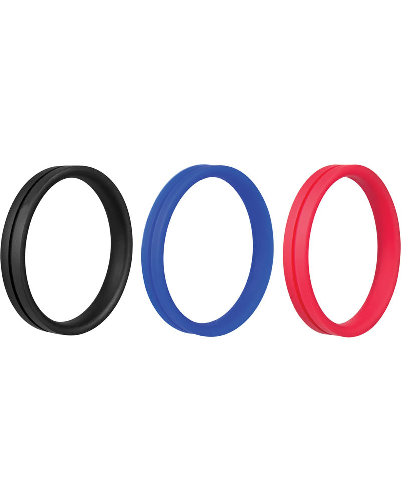 Ring O Pro Double Xtra Large Silicone Cockrings Waterproof Assorted Colors 12 Each Per Pop Box