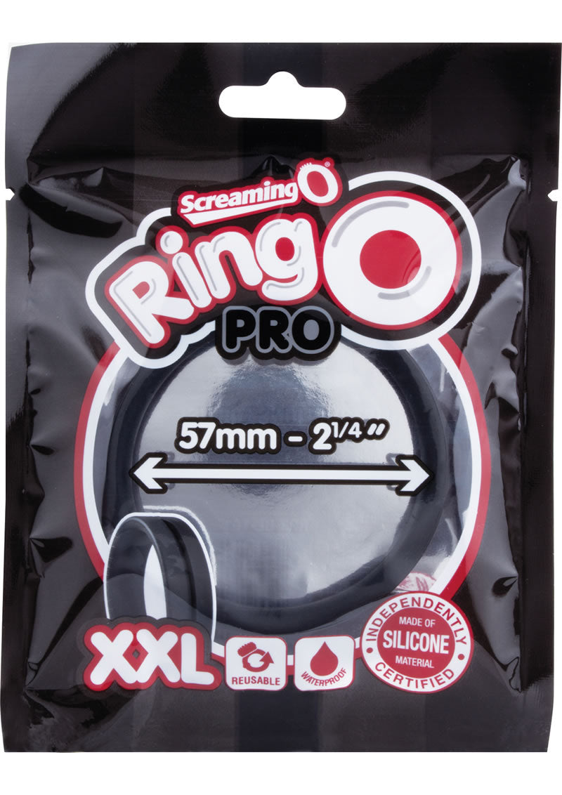 Ring O Pro Double Xtra Large Silicone Cockrings Waterproof Black 12 Each Per Box