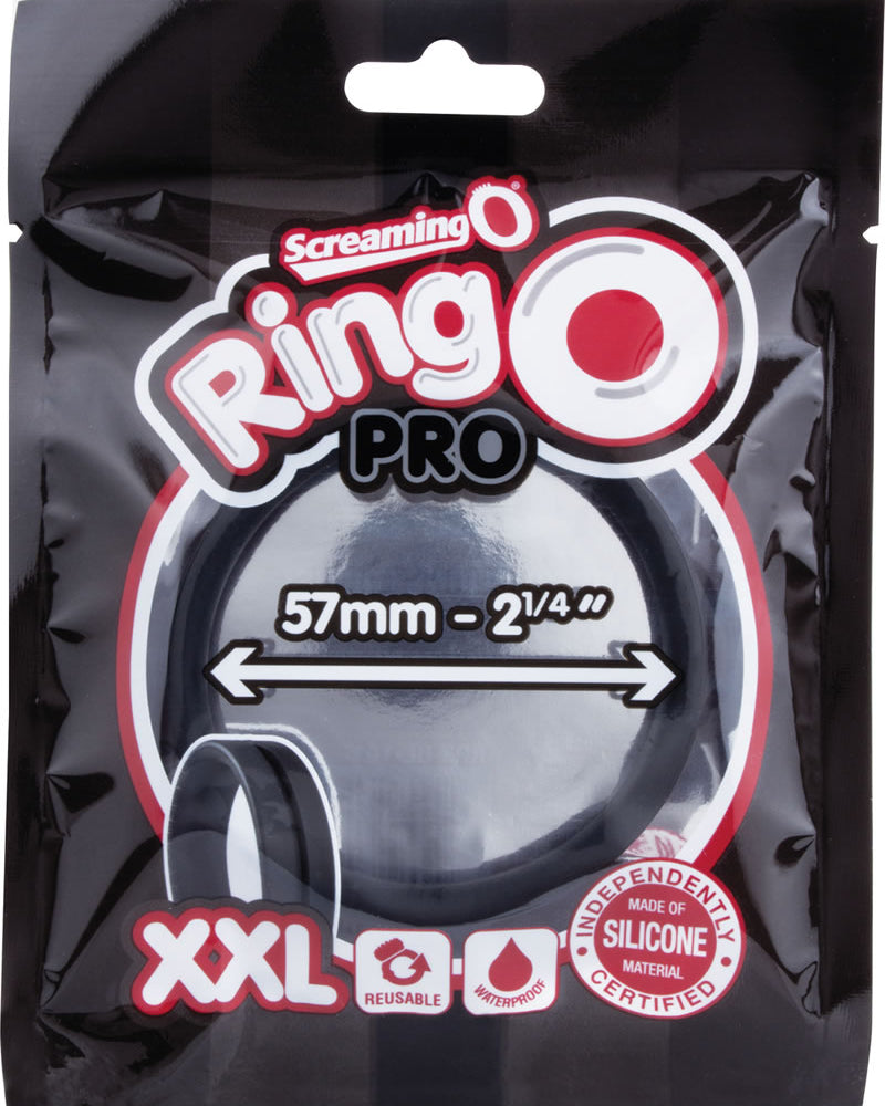 Ring O Pro Double Xtra Large Silicone Cockrings Waterproof Black 12 Each Per Box