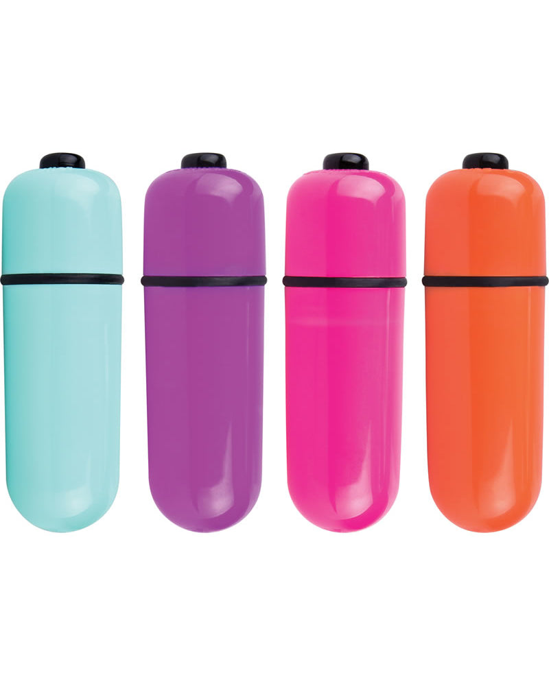 Vooom Bullets Mini Vibes Waterproof Assorted Colors 20 Each Per Counter Display