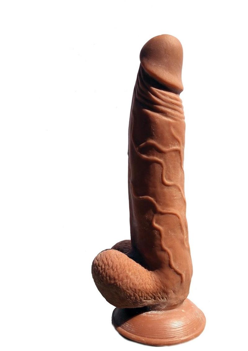 Consolador Skinsations Guapo de 9 pulgadas color marrón
