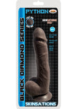 Consolador negro Skinsations Python de 9,5 pulgadas