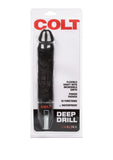 Colt Deep Drill Realistic Vibrating Probe Waterproof Black 8 Inch