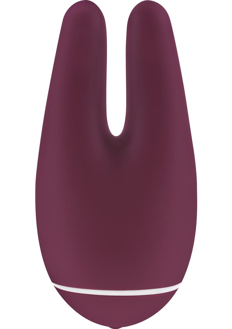 Vibrador de clítoris con motor dual de silicona Live Sexy Intro 2, resistente al agua, morado