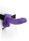 Fetish Fantasy 7 Inch Hollow Strap On With Balls Purple