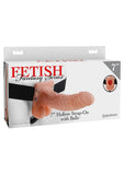 Fetish Fantasy 7 Inch Hollow Strap On With Balls Flesh