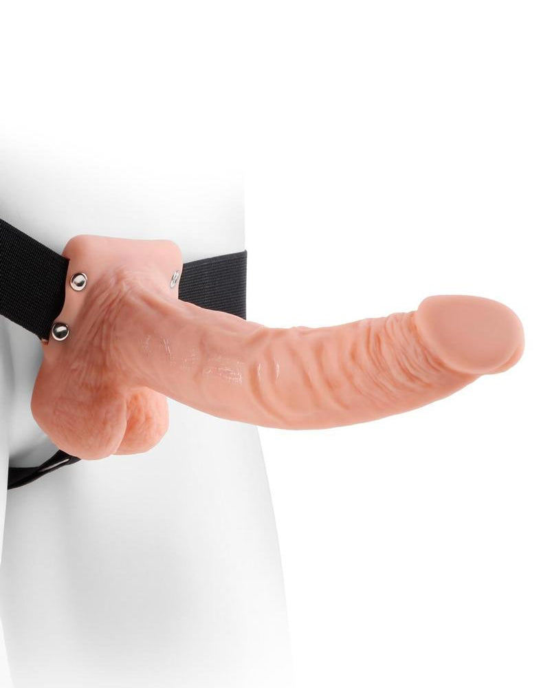 Fetish Fantasy 9 Inch Hollow Strap On With Balls Flesh