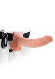 Fetish Fantasy 9 Inch Vibe Hollow Strapon With Balls Flesh