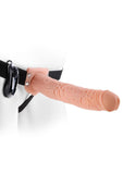 Fetish Fantasy 11 Inch Vibe Hollow Strap On Flesh