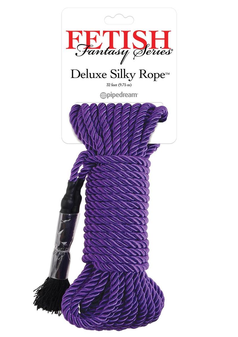 Festish Fantasy Series Deluxe Silk Rope Purple 32 Feet