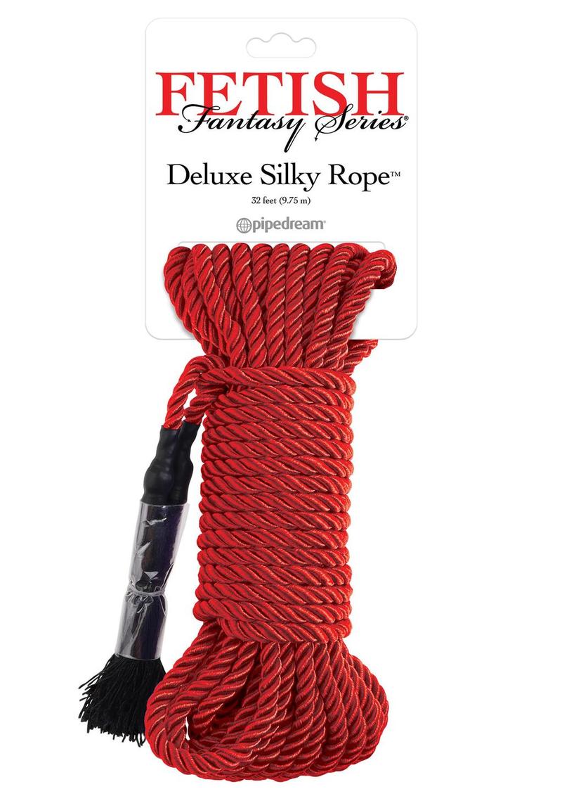 Festish Fantasy Series Deluxe Silk Rope Red 32 Feet