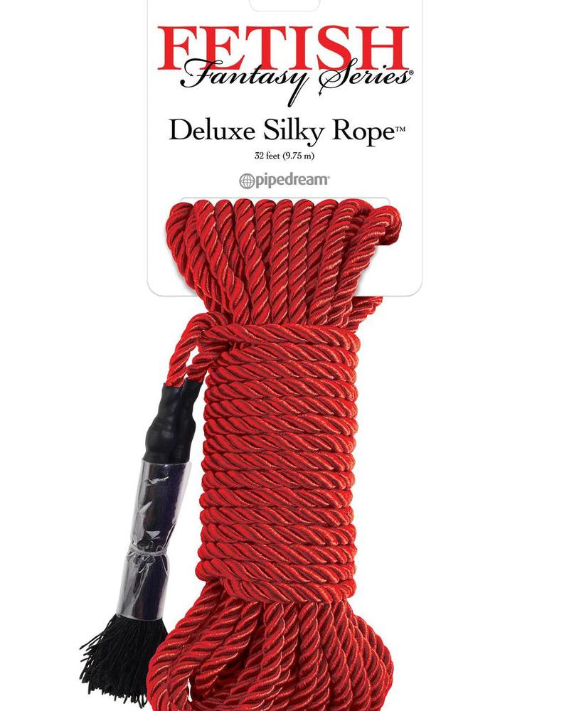 Festish Fantasy Series Deluxe Silk Rope Red 32 Feet