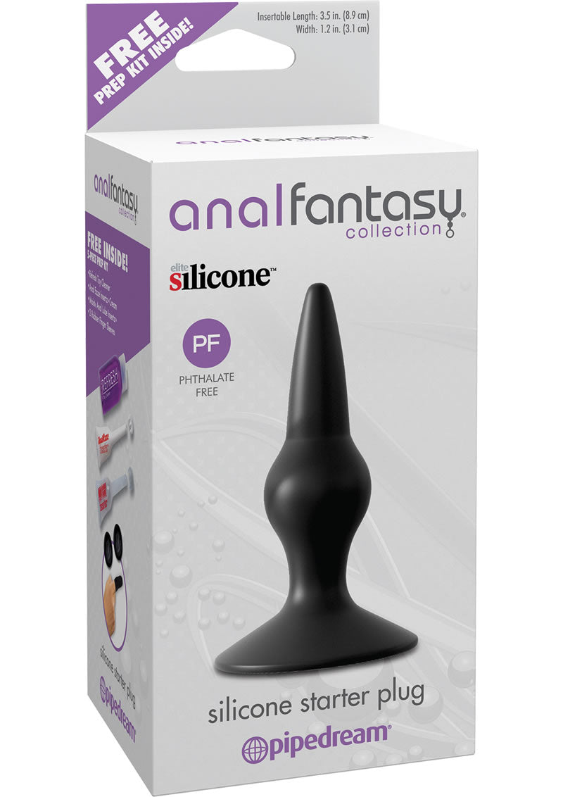 Anal Fantasy Collection Silicone Starter Plug Black