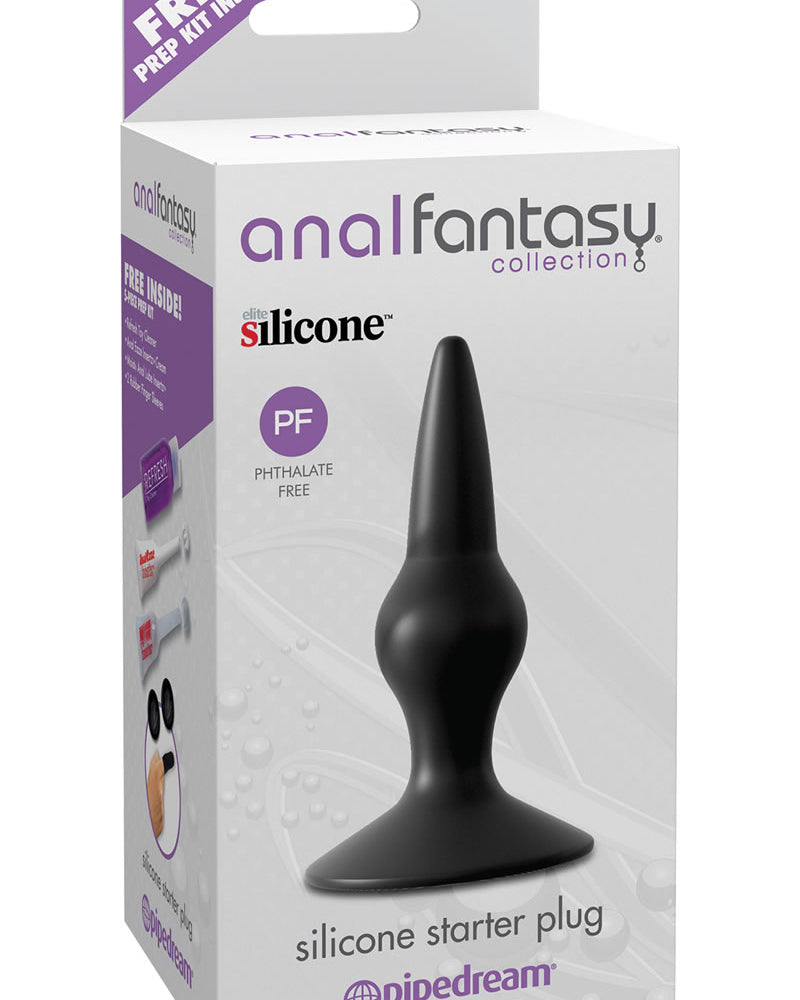 Tapón anal de silicona de la colección Anal Fantasy, color negro