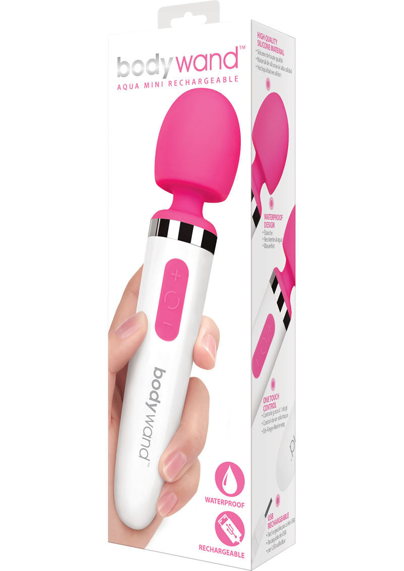 "Bodywand Aqua Mini Silicone Rechargeable Massager - Pink X-BW122"