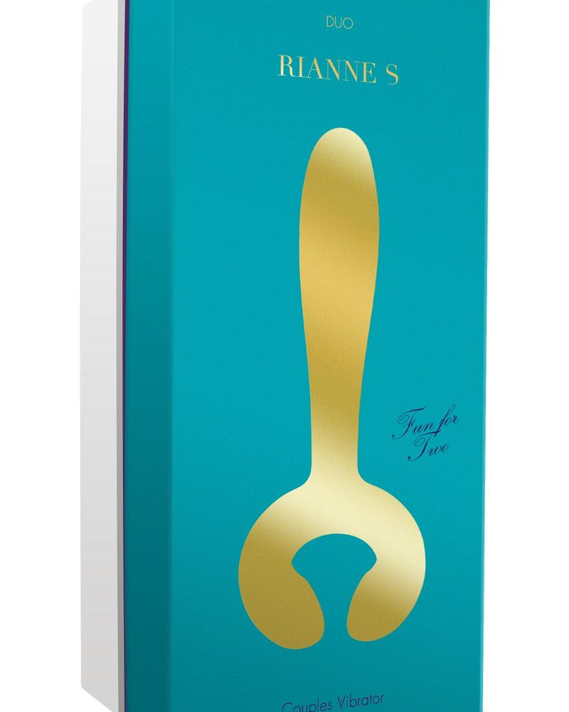 Rianne S Duo Rechargeable Silicone Couples Vibrator Waterproof Purple