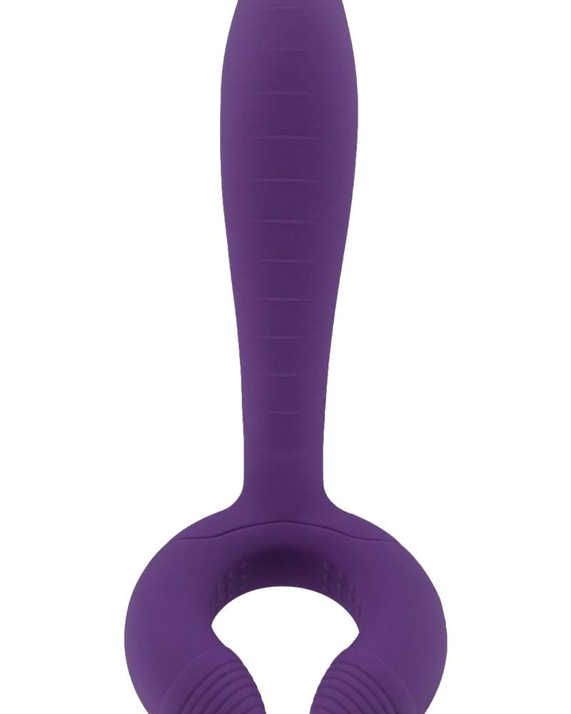 Rianne S Duo Rechargeable Silicone Couples Vibrator Waterproof Purple