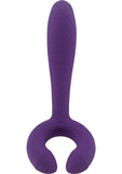 Rianne S Duo Rechargeable Silicone Couples Vibrator Waterproof Purple