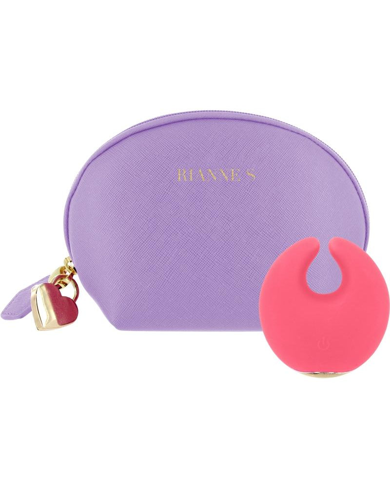 Estimulador de clítoris de silicona recargable Rianne S Moon resistente al agua color rosa coral