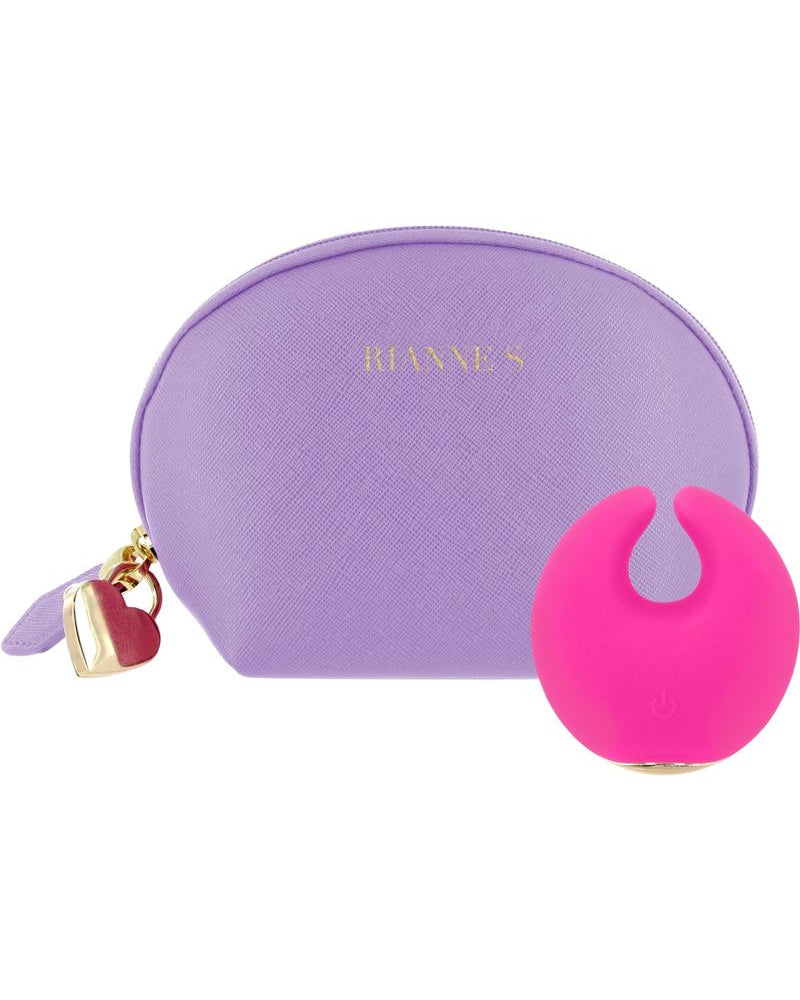 Estimulador de clítoris de silicona recargable Rianne S Moon resistente al agua, color rosa francés