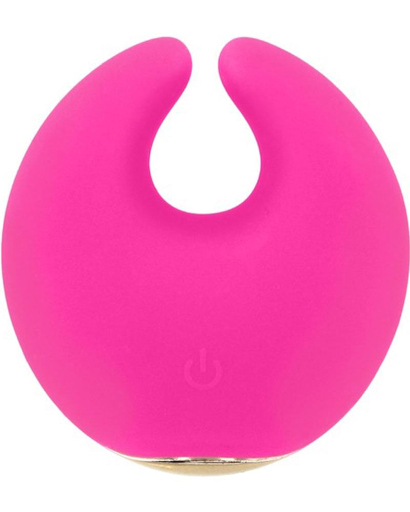 Estimulador de clítoris de silicona recargable Rianne S Moon resistente al agua, color rosa francés