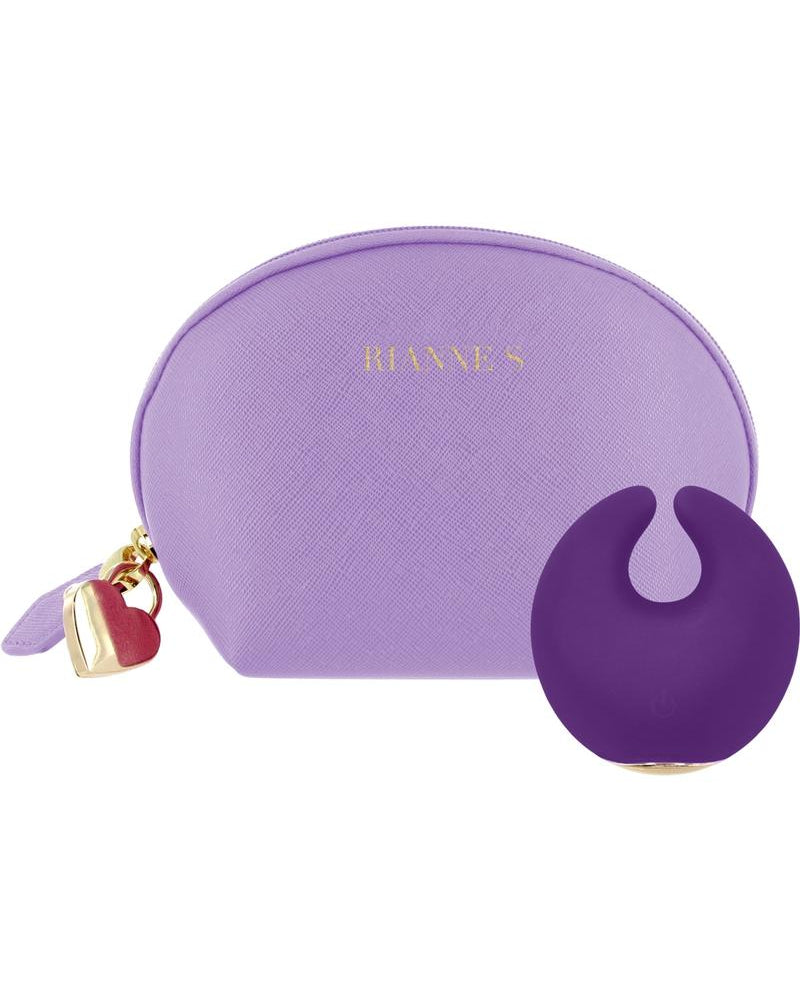 Estimulador de clítoris de silicona recargable Rianne S Moon resistente al agua morado
