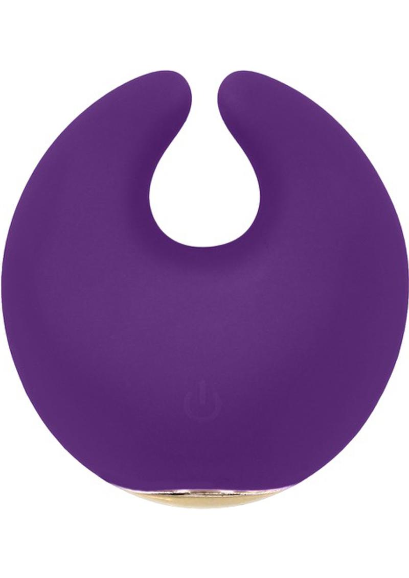 Rianne S Moon Rechargeable Silicone Clitoral Stimulator Waterproof Purple