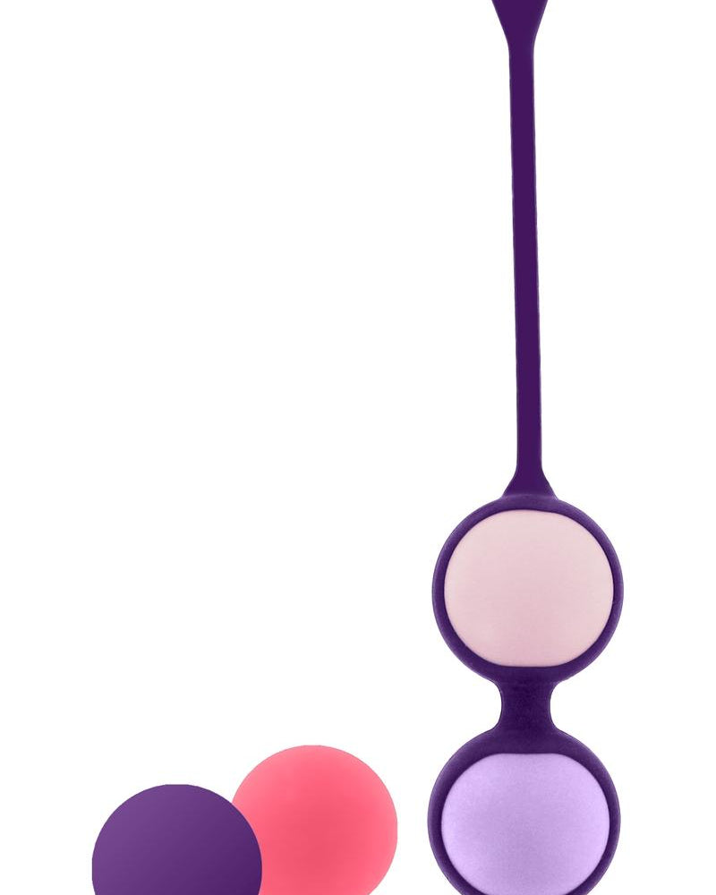 Bolas de silicona para el clítoris Rianne S Pussy Play con bolsa de color rosa coral