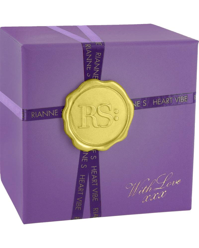 Vibrador de corazón de silicona recargable por USB Rianne S de color morado oscuro