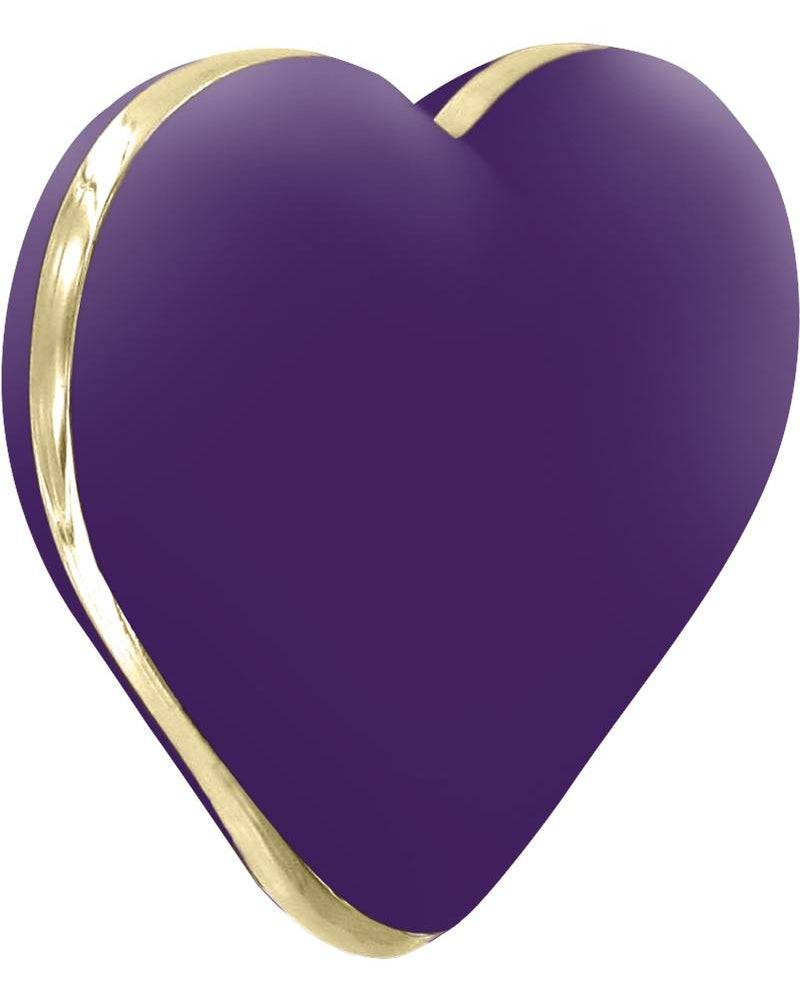 Vibrador de corazón de silicona recargable por USB Rianne S de color morado oscuro