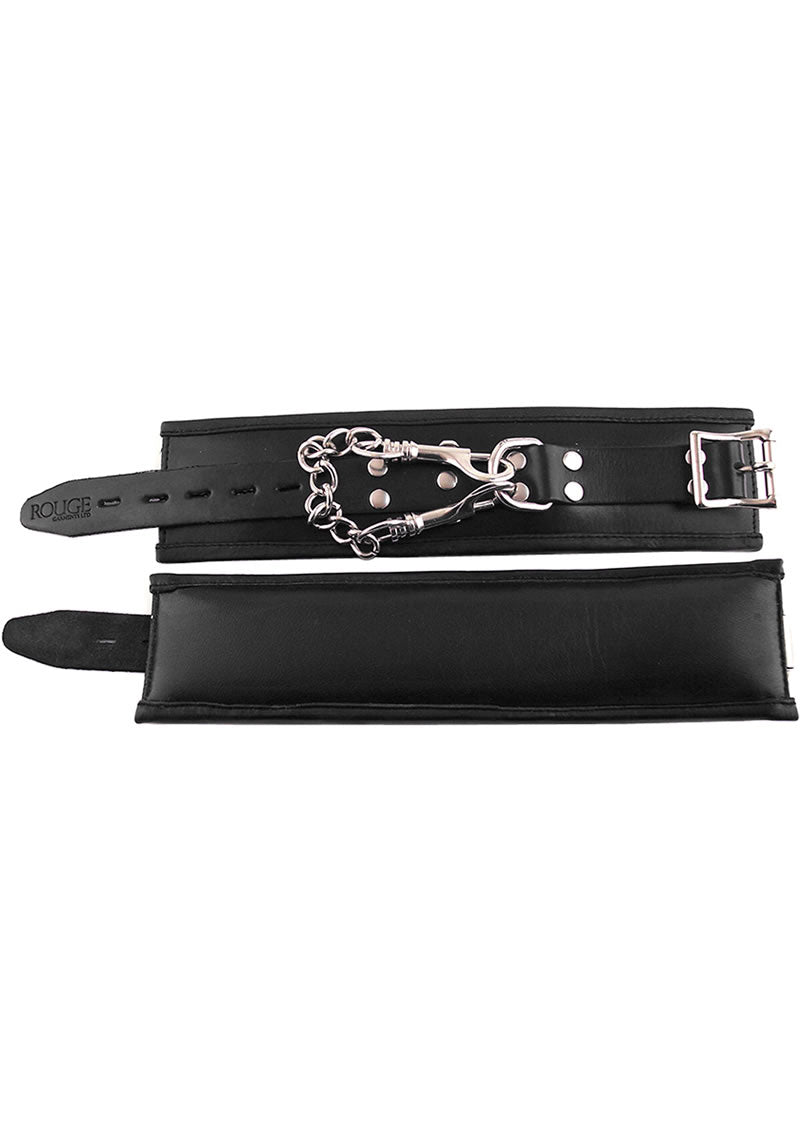 Puños de cuero acolchados Rouge negros