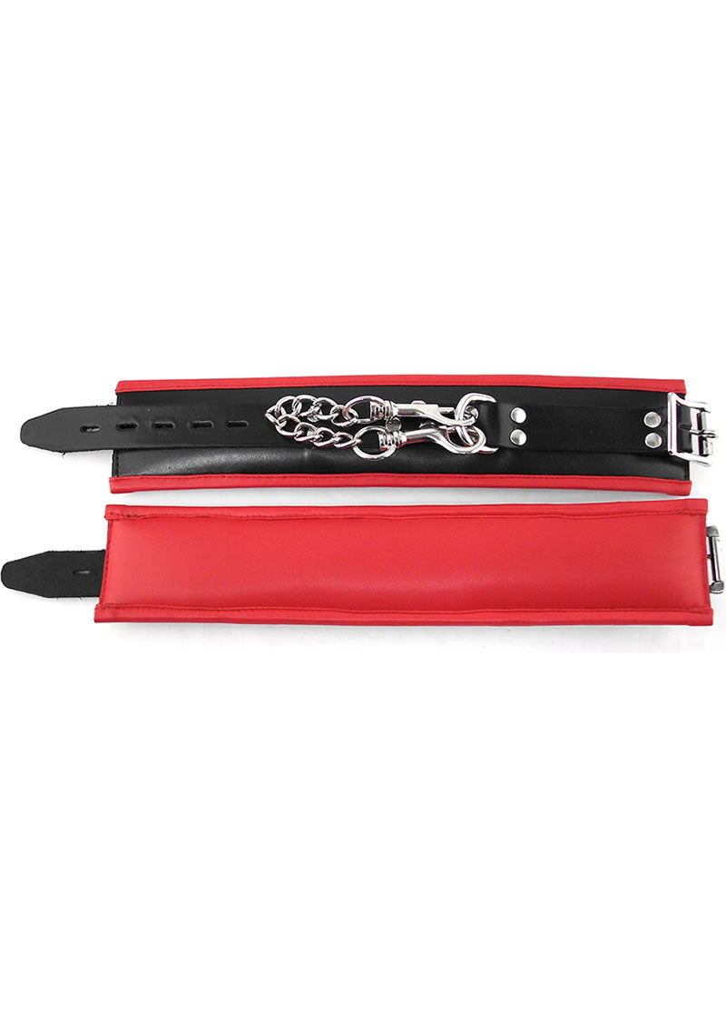 Puños de tobillo acolchados Rouge negros y rojos