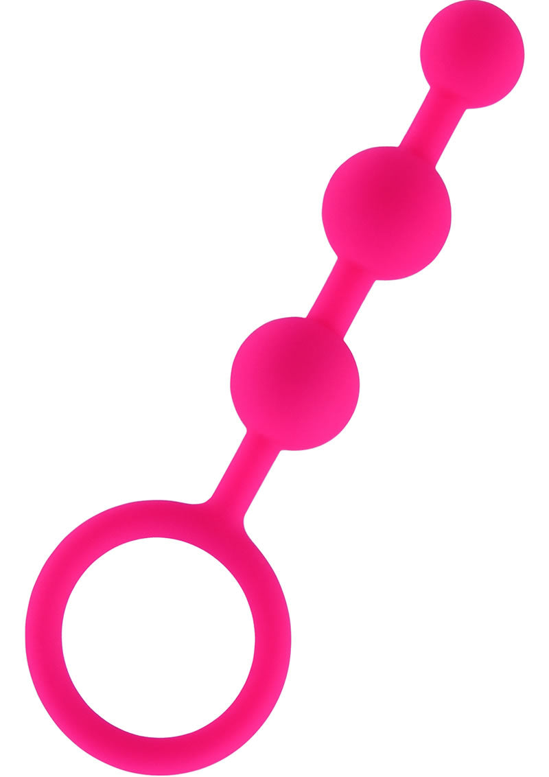 Hustler Silicone Anal Beads 3 Balls Pink 5.5 Inch