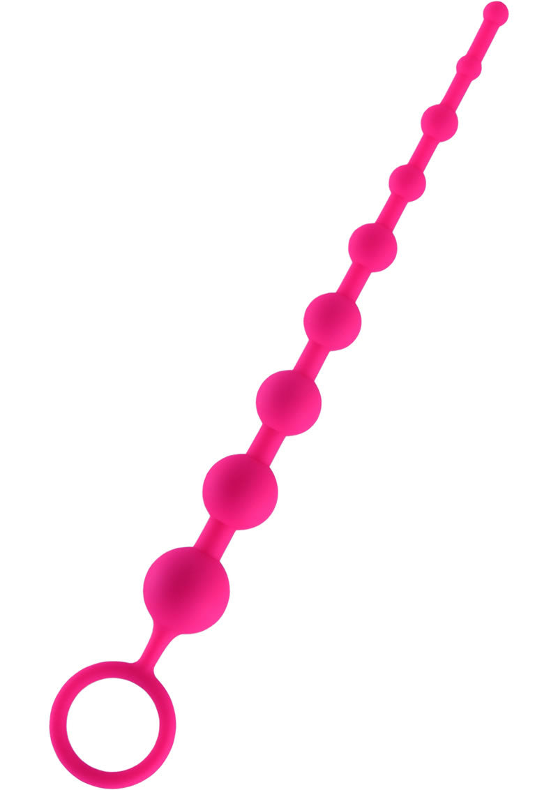 Hustler Silicone Anal Beads 9 Balls Pink 12 Inch